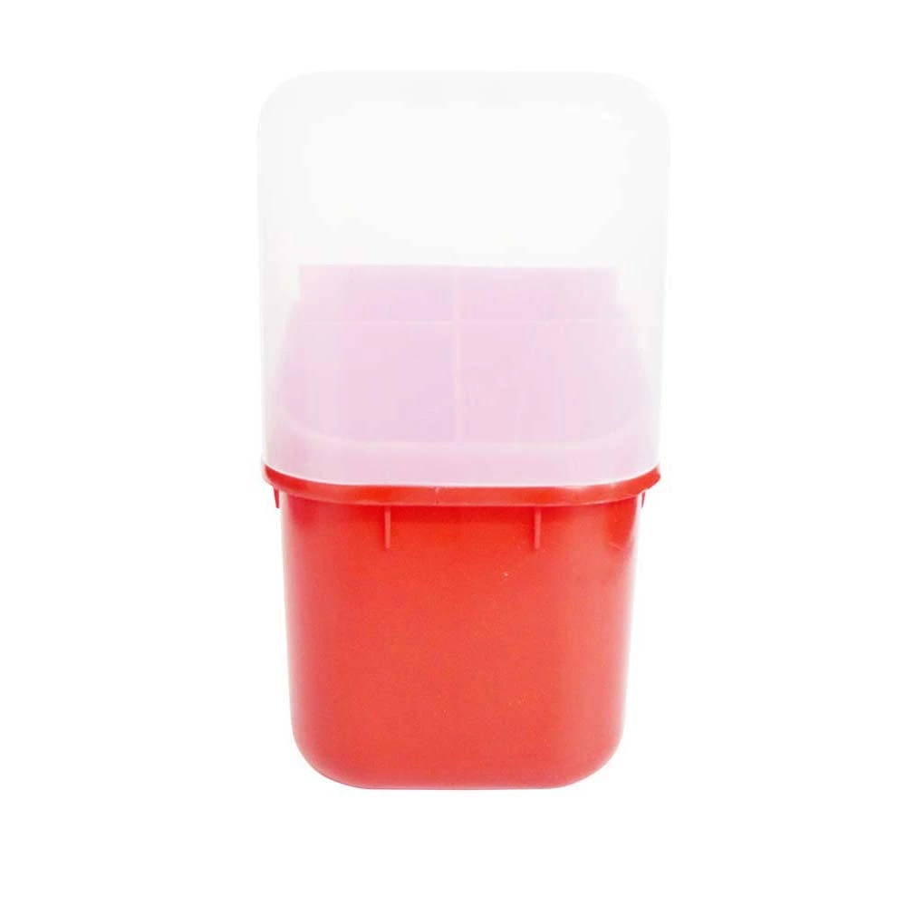 Porta Cubiertos Con Tapa y Divisiones Rojo Europlast