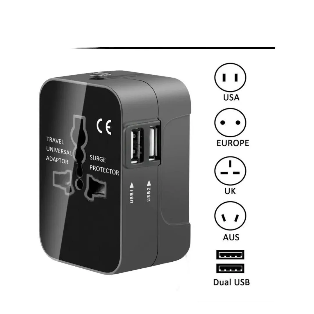 Caja Master Adaptador de Enchufe Viaje Universal Europa Reino Unido Estados Unidos Australia (25 Piezas) - Imagen 2