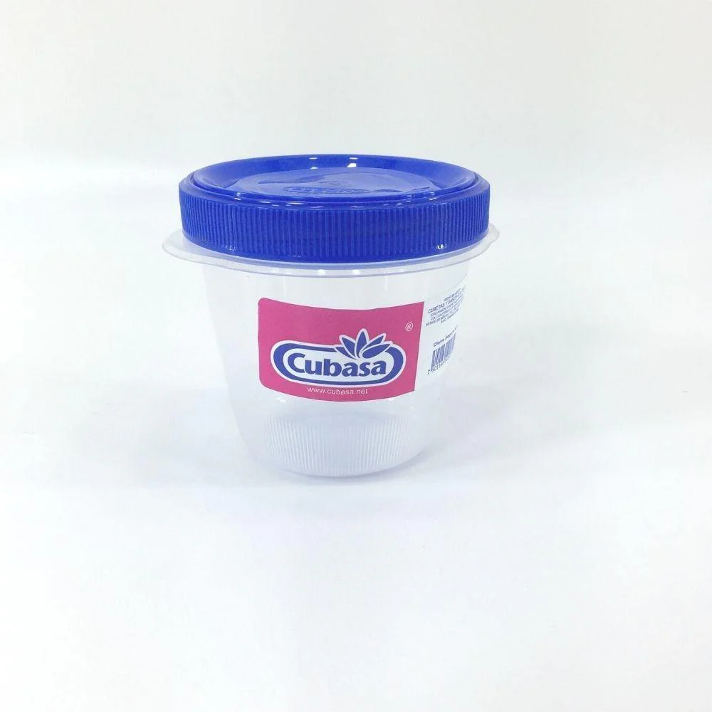 Recipiente Chico Redondo 350 ml de Plástico con Tapa de Rosca Varios Colores 581 Cubasa