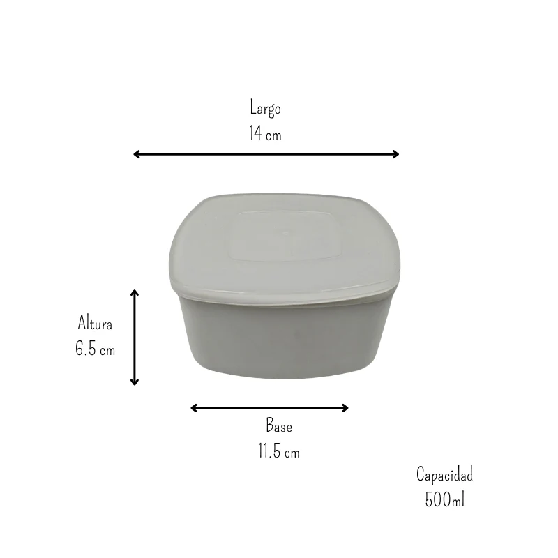 Recipiente Tazón Cuadrado de Vidrio Opalino 14 cm con Tapa iLuminarc FLSW55 - Imagen 3