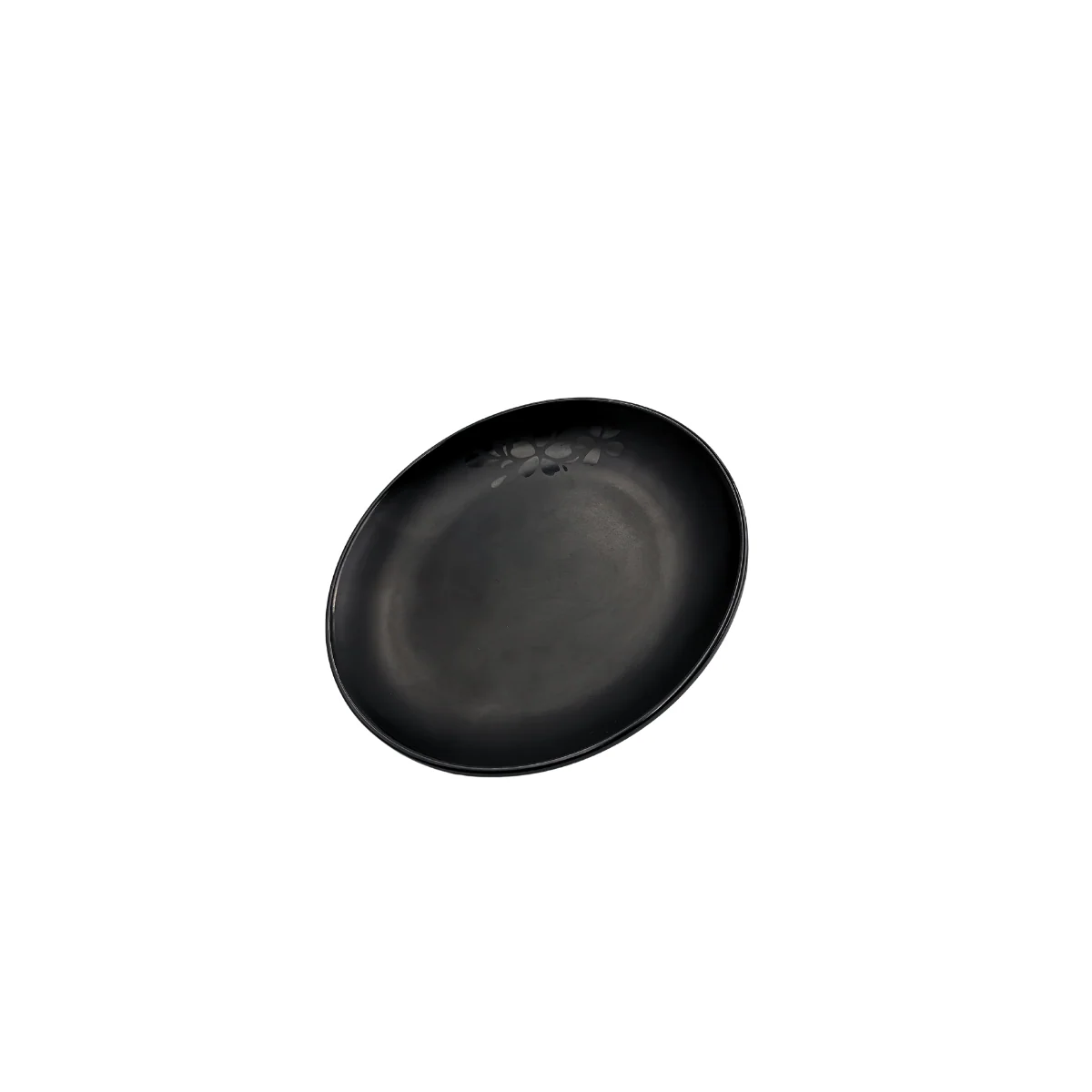 Plato Arrocero Pastelero 18 cm Melamina Resistente tipo Plástico Negro Anforama - Imagen 3