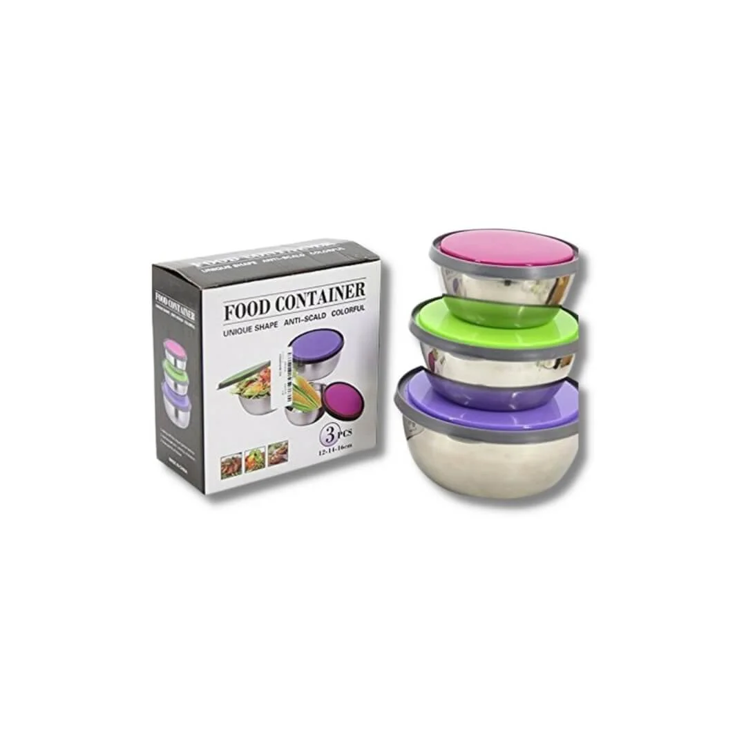 SET TUPPER DE ACERO x3